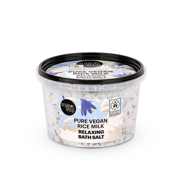 organic shop Pure Vegan Rice Milk Relaxing Bath Salt