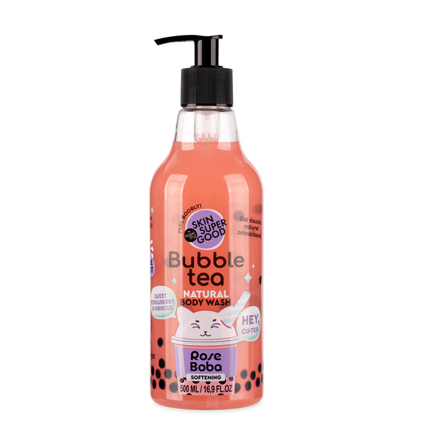 organic shop Rose Boba Softening Body Wash. Strawberry & Hibiscus