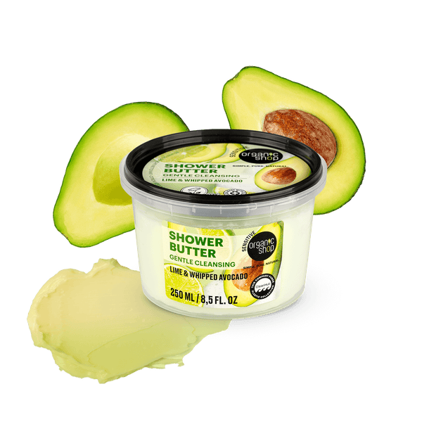 organic shop Shower Butter Gentle Cleansing Lime & Whipped Avocado