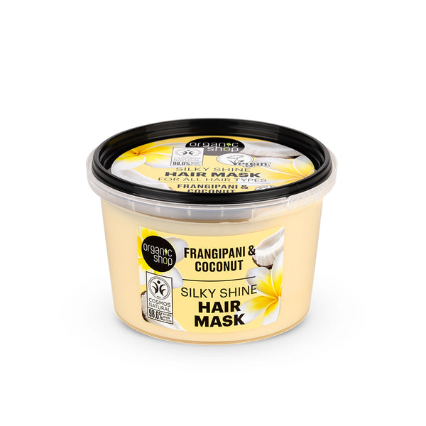 organic shop Silky Shine Mask For All Hair Types Frangipani & Coconut
