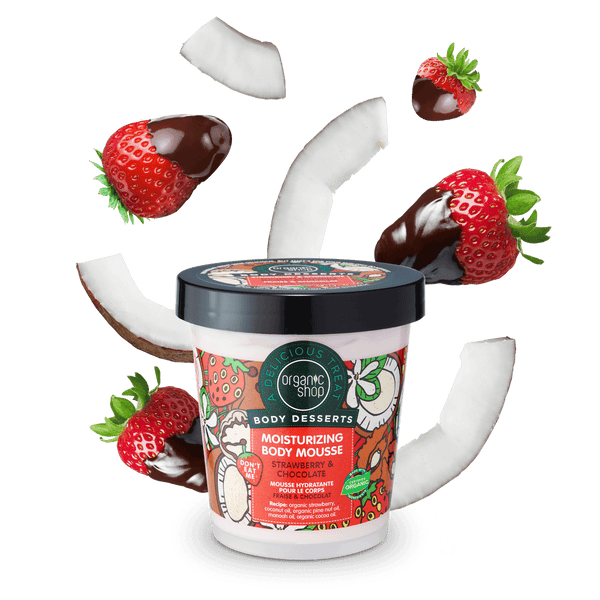 organic shop Strawberry & Chocolate Moisturising Body Mousse