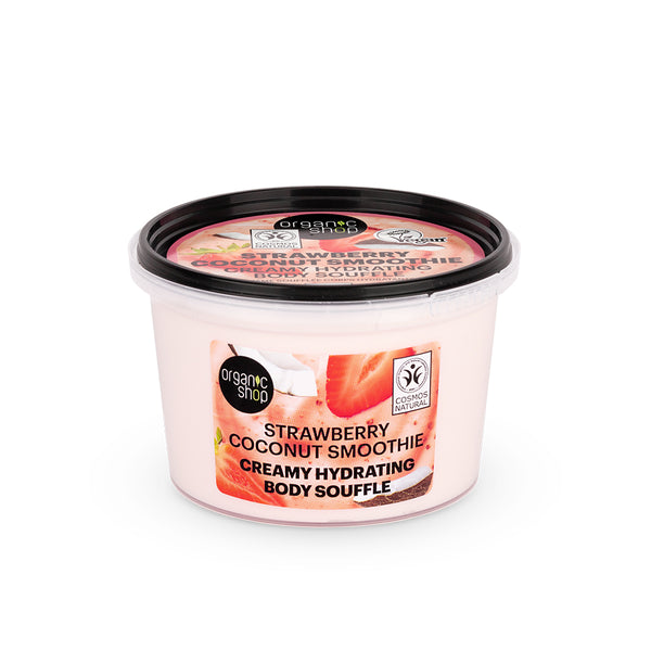 organic shop Strawberry Coconut Smoothie Creamy Hydrating Body Souffle