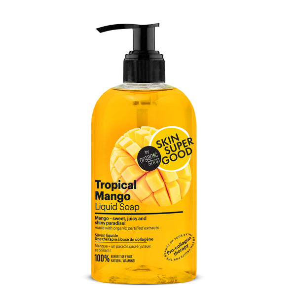 organic shop Tropical Mango Liquid Soap. Pro-Collagen Therapy
