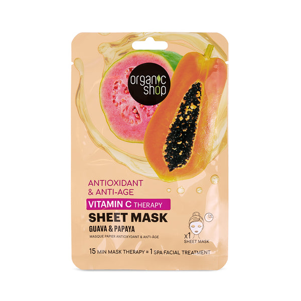 organic shop Vitamin C Therapy Sheet Mask. Guava & Papaya