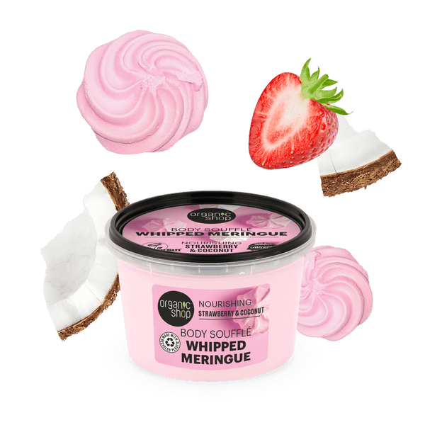 organic shop Whipped Meringue Body Souffle. Nourishing. Strawberry & Coconut