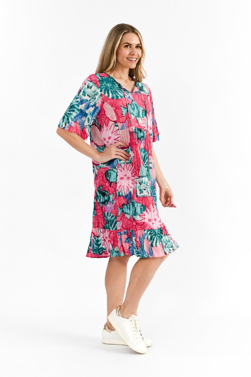 Oriëntique Charli Tassel Tie Dress