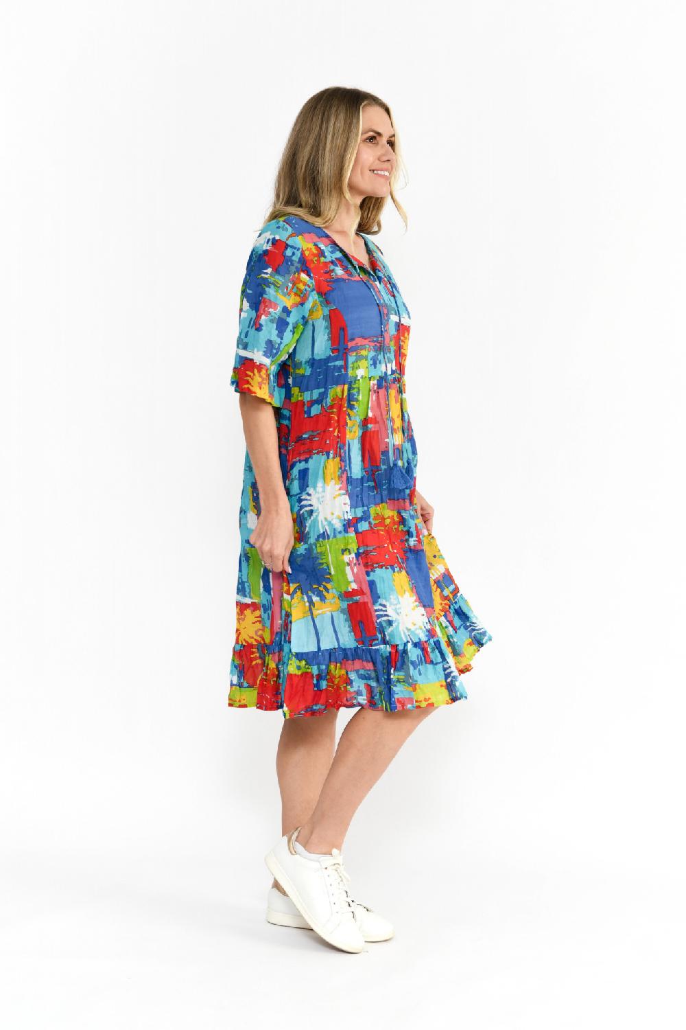 Oriëntique Charli Tassel Tie Dress