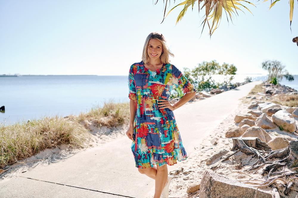 Oriëntique Charli Tassel Tie Dress