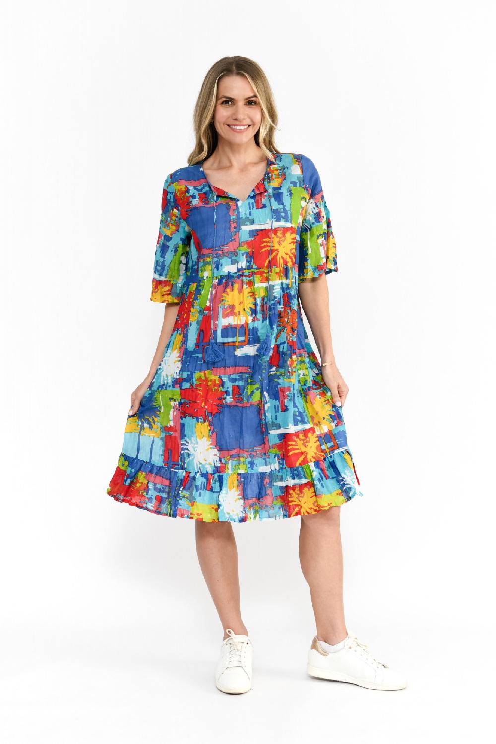 oriëntique Charli Tassel Tie Dress