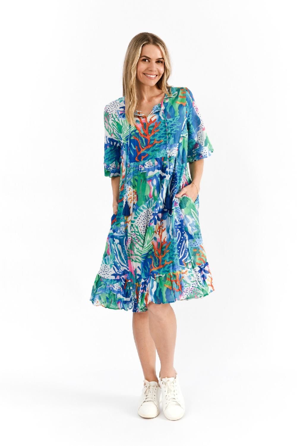 oriëntique Charli Tassel Tie Dress