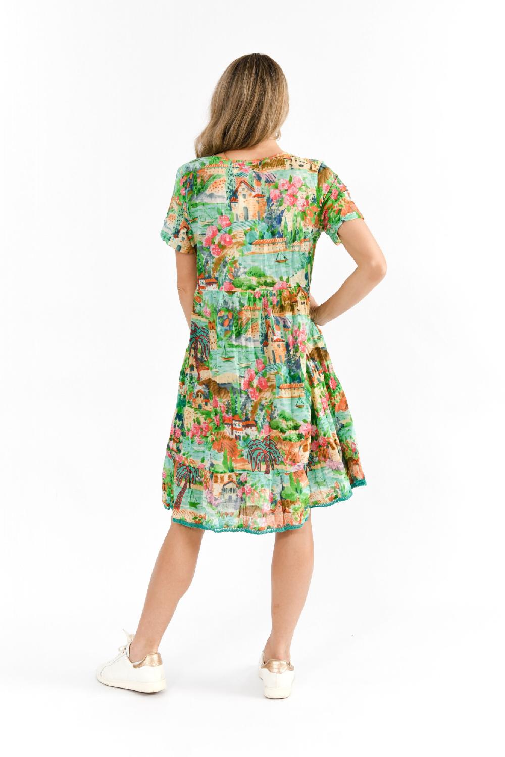 Oriëntique Colette V Neck Tassel Dress