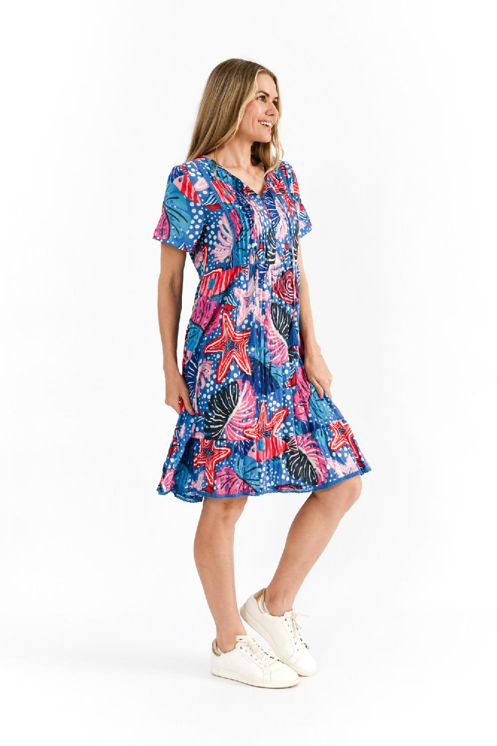 Oriëntique Colette V Neck Tassel Dress