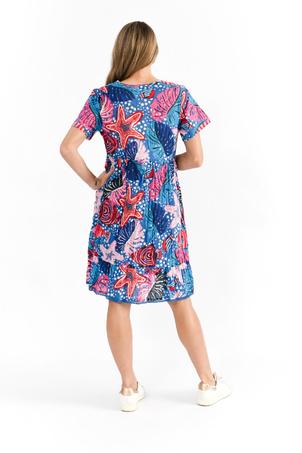 Oriëntique Colette V Neck Tassel Dress