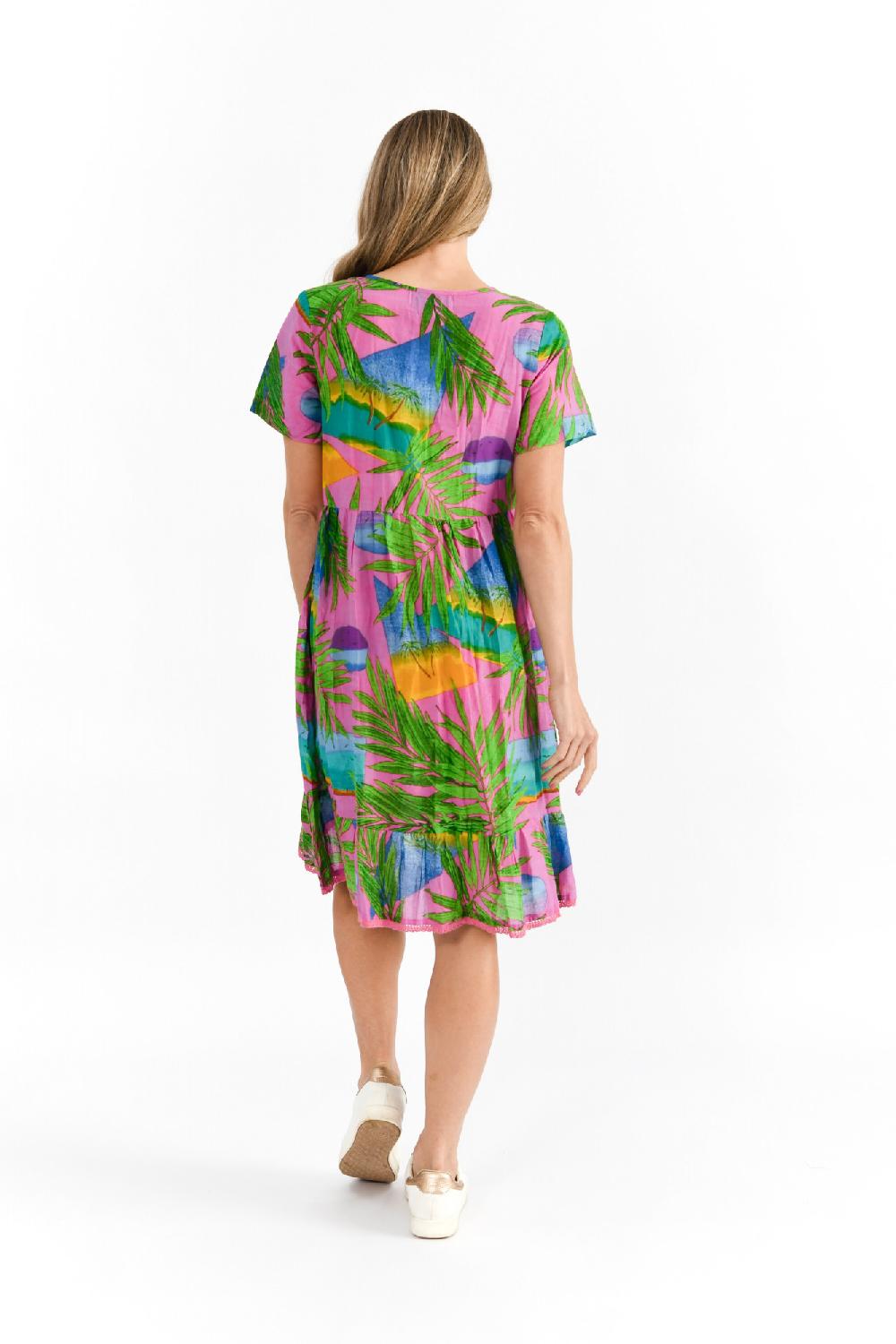 Oriëntique Colette V Neck Tassel Dress