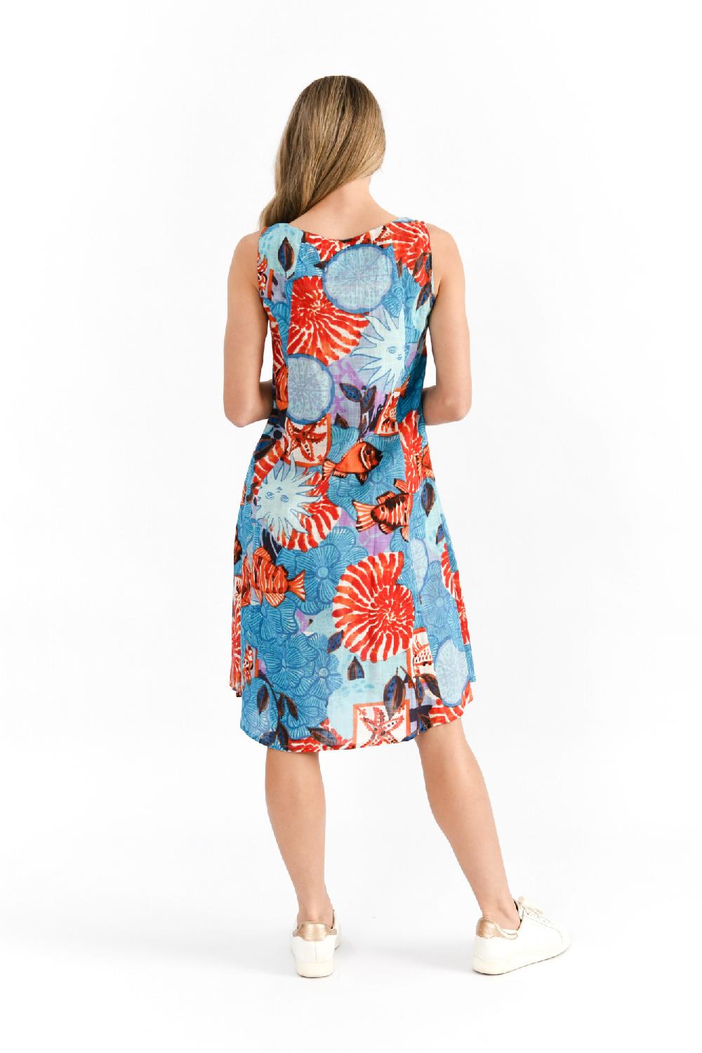 Oriëntique Estelle Crew Neck Sleeveless Dress