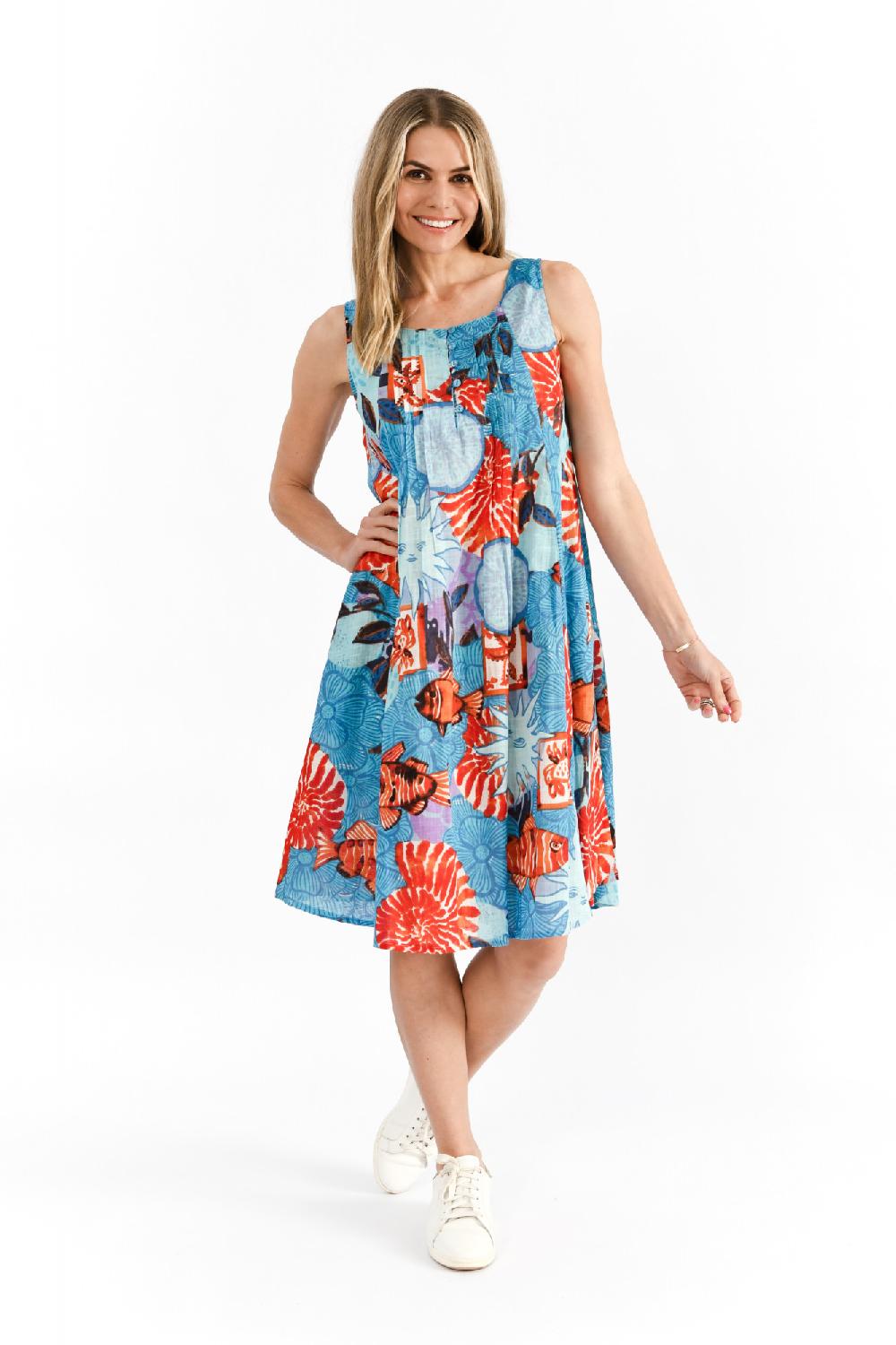 oriëntique Estelle Crew Neck Sleeveless Dress