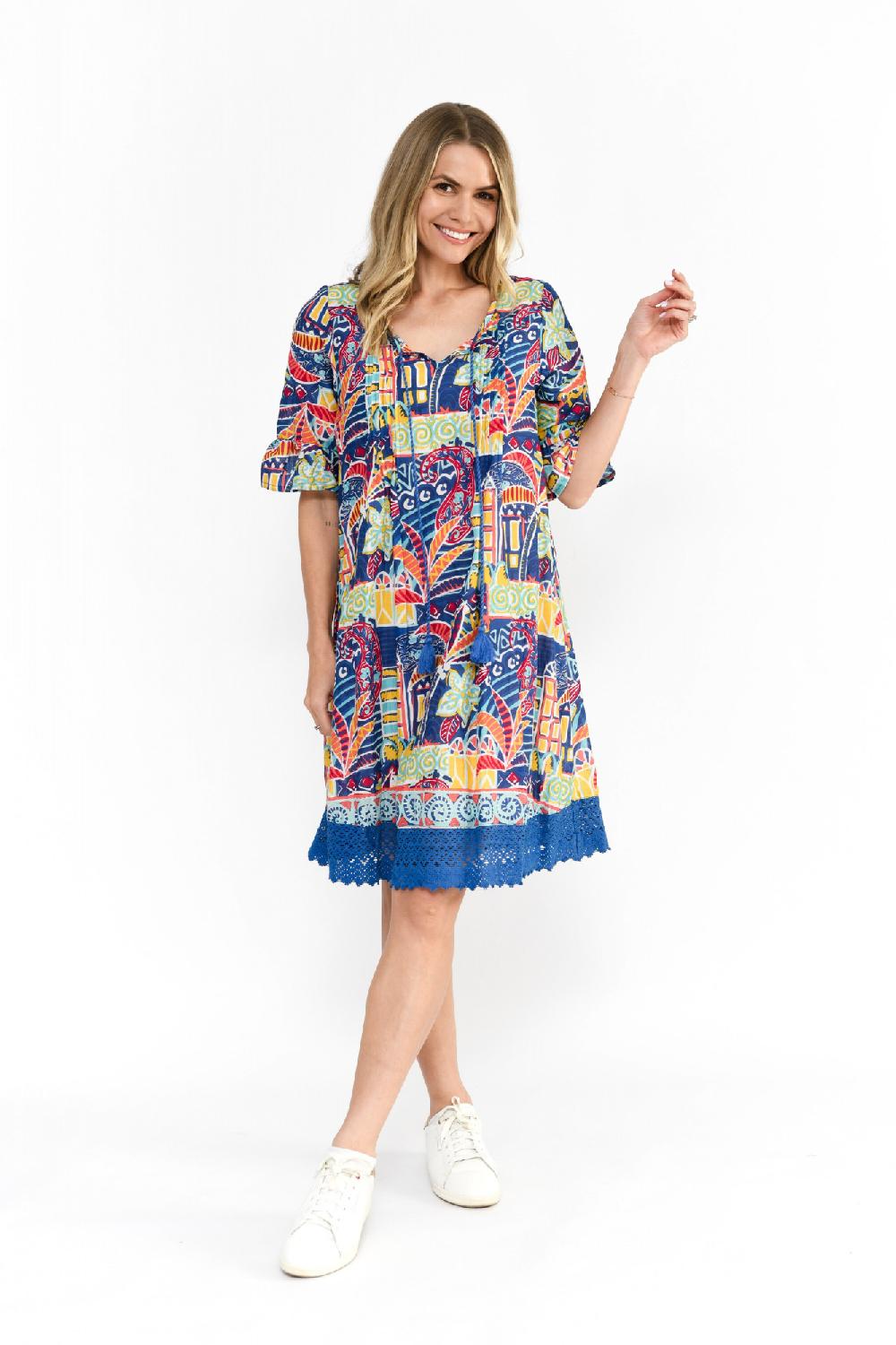 oriëntique Hannah Tunic Boho Short Sleeve