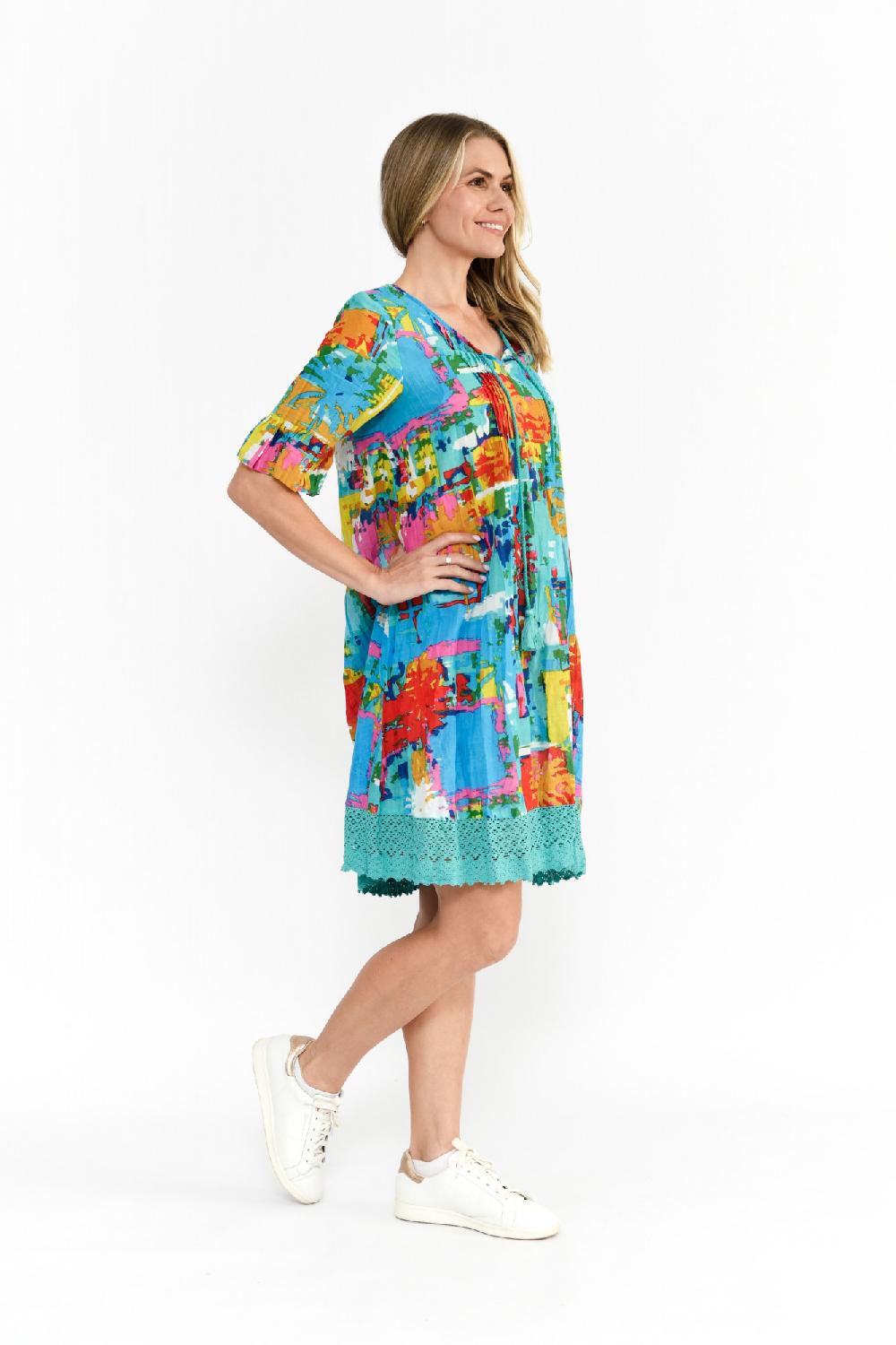 oriëntique Hannah Tunic Boho Short Sleeve