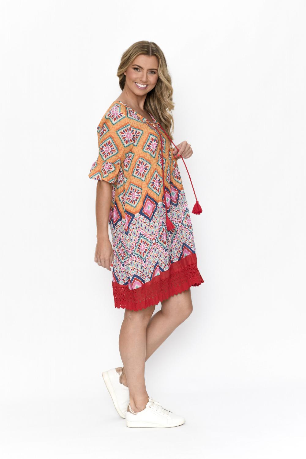 Oriëntique Hannah Tunic Boho Short Sleeve