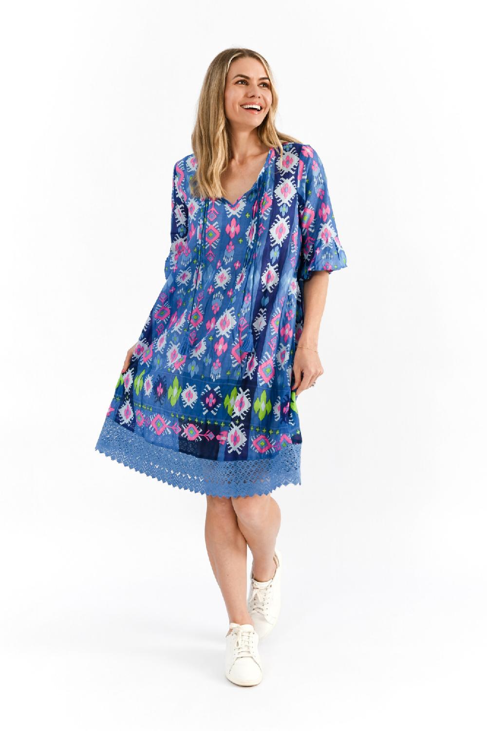oriëntique Hannah Tunic Boho Short Sleeve