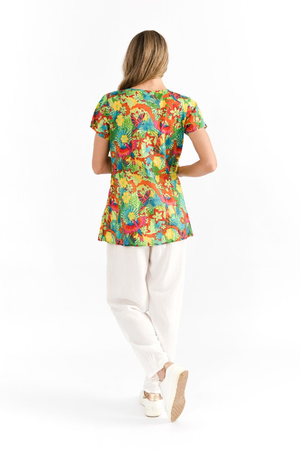 Oriëntique Kayla Cotton Blouse Short Sleeve