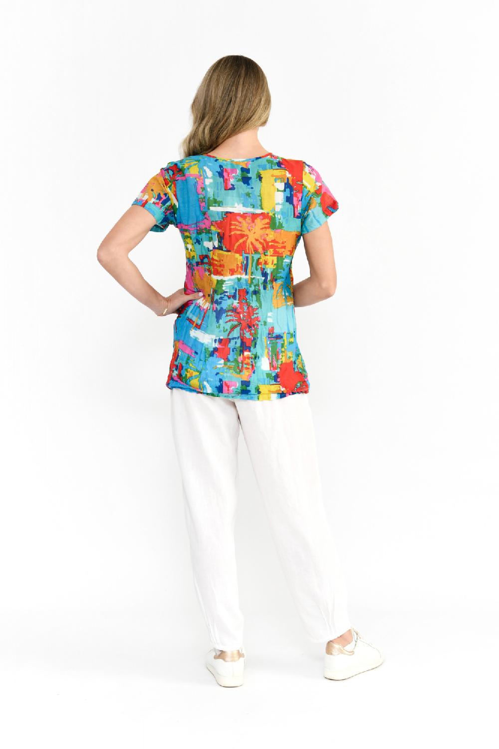 Oriëntique Kayla Cotton Blouse Short Sleeve
