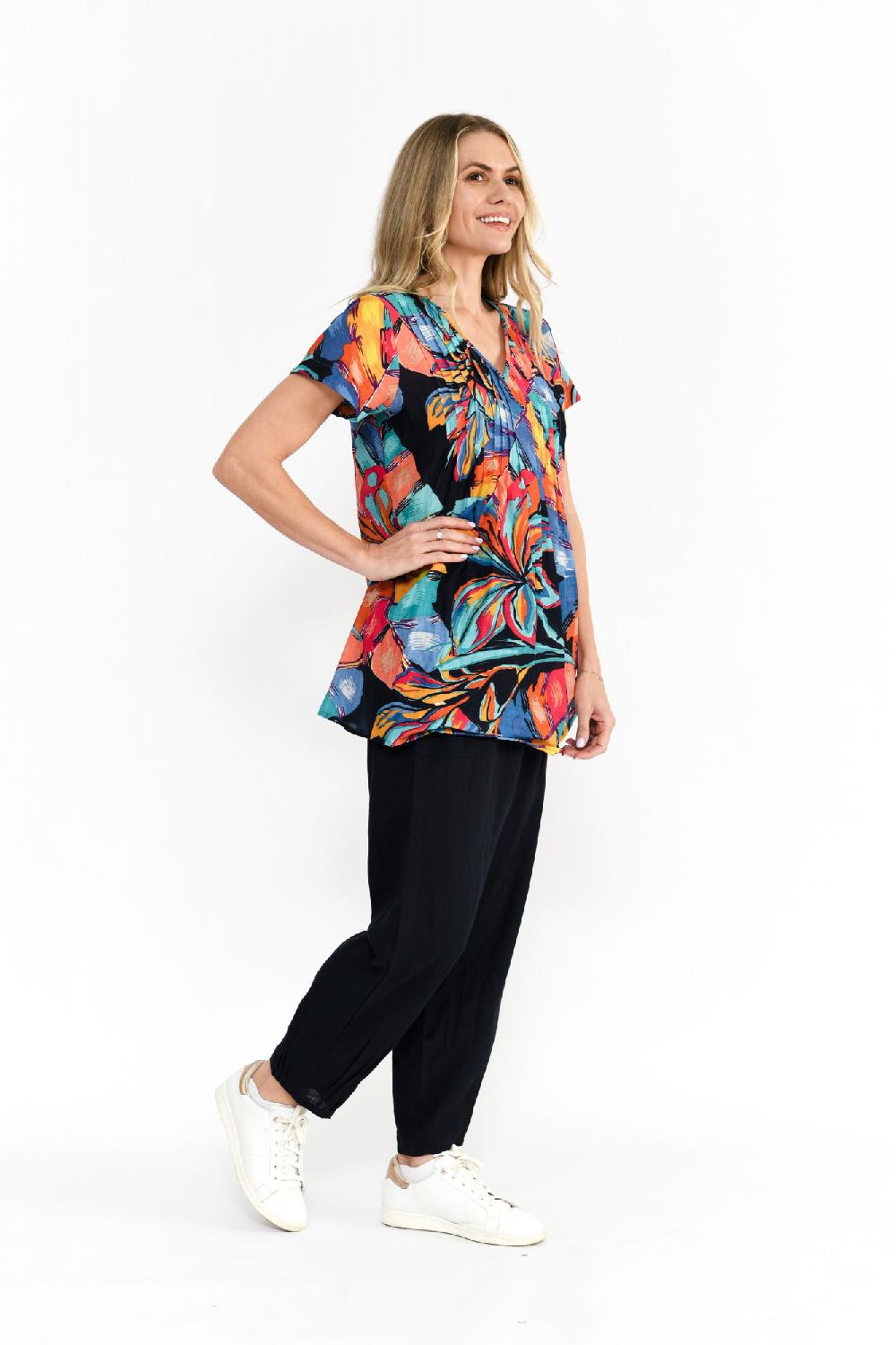 Oriëntique Kayla Cotton Blouse Short Sleeve