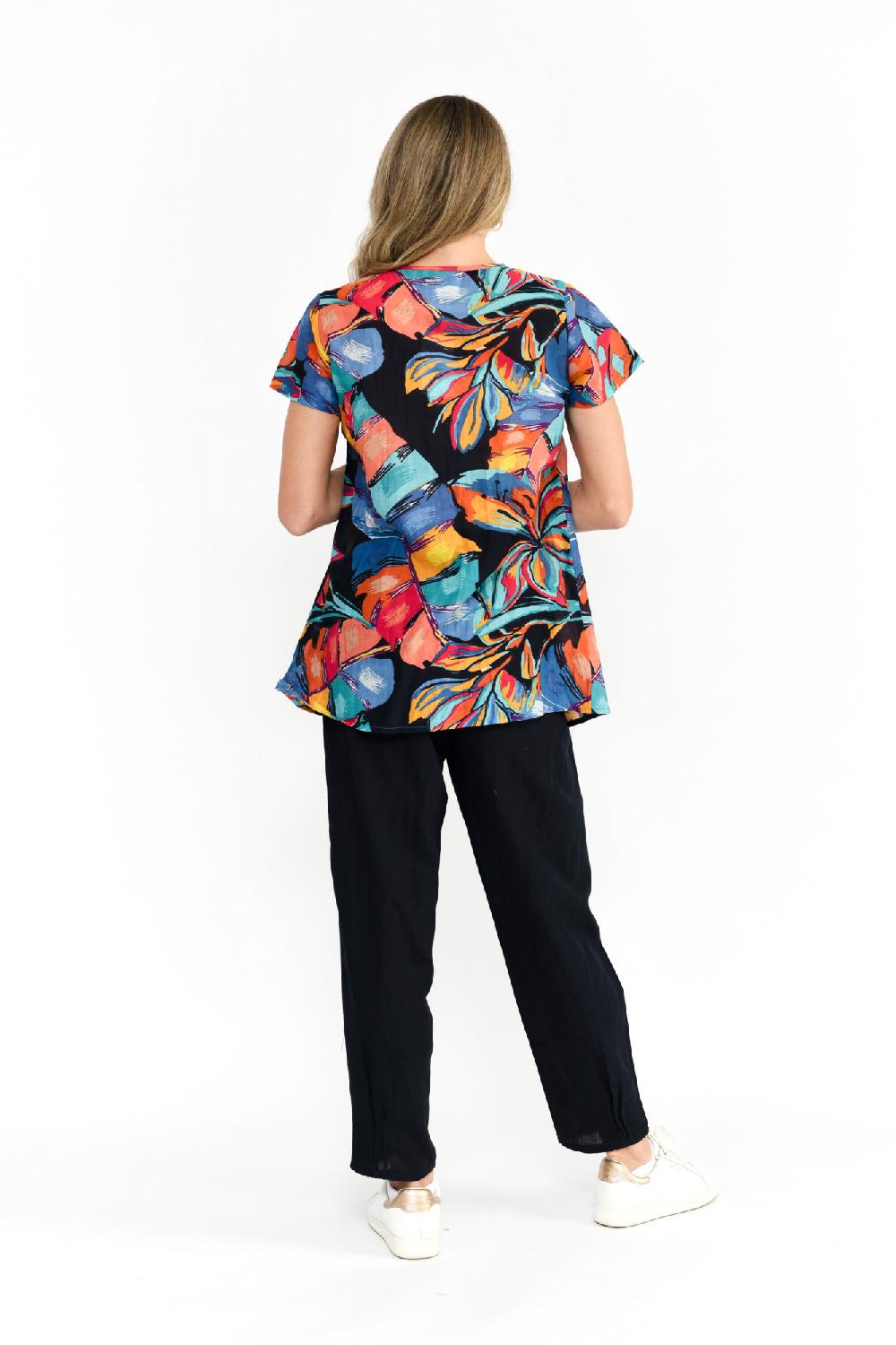 Oriëntique Kayla Cotton Blouse Short Sleeve