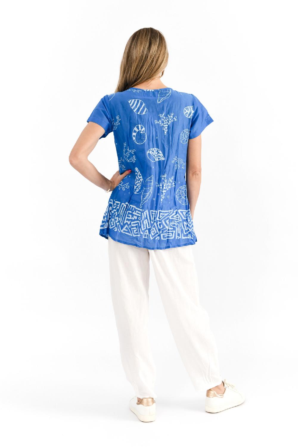 Oriëntique Kayla Cotton Blouse Short Sleeve