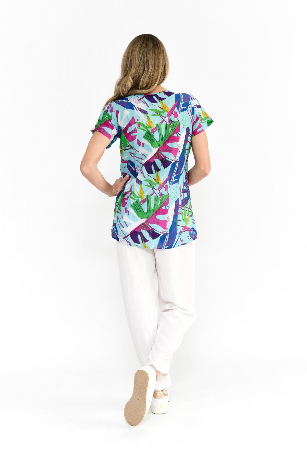 Oriëntique Kayla Cotton Blouse Short Sleeve