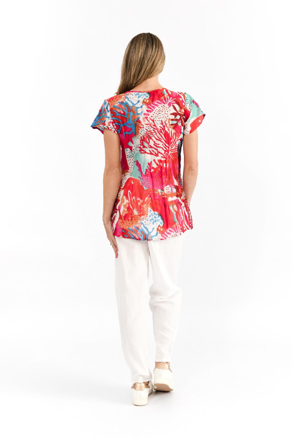 Oriëntique Kayla Cotton Blouse Short Sleeve