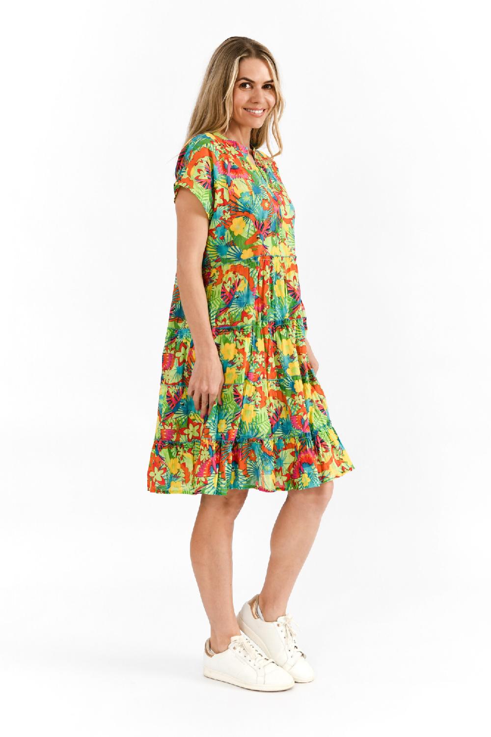 Oriëntique Leela V Neck Mini Dress