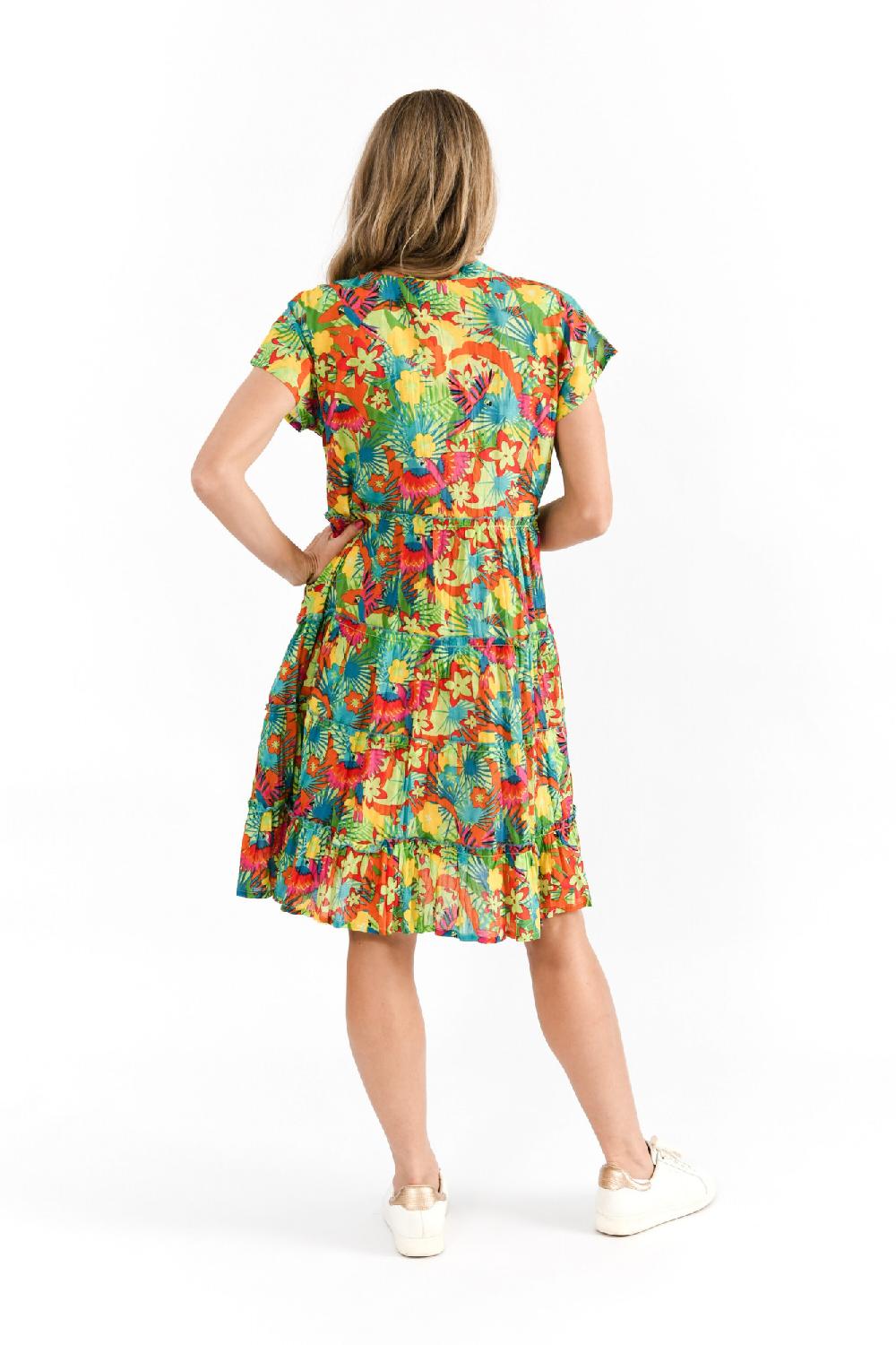 Oriëntique Leela V Neck Mini Dress