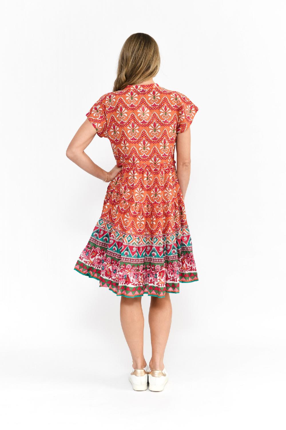 Oriëntique Leela V Neck Mini Dress