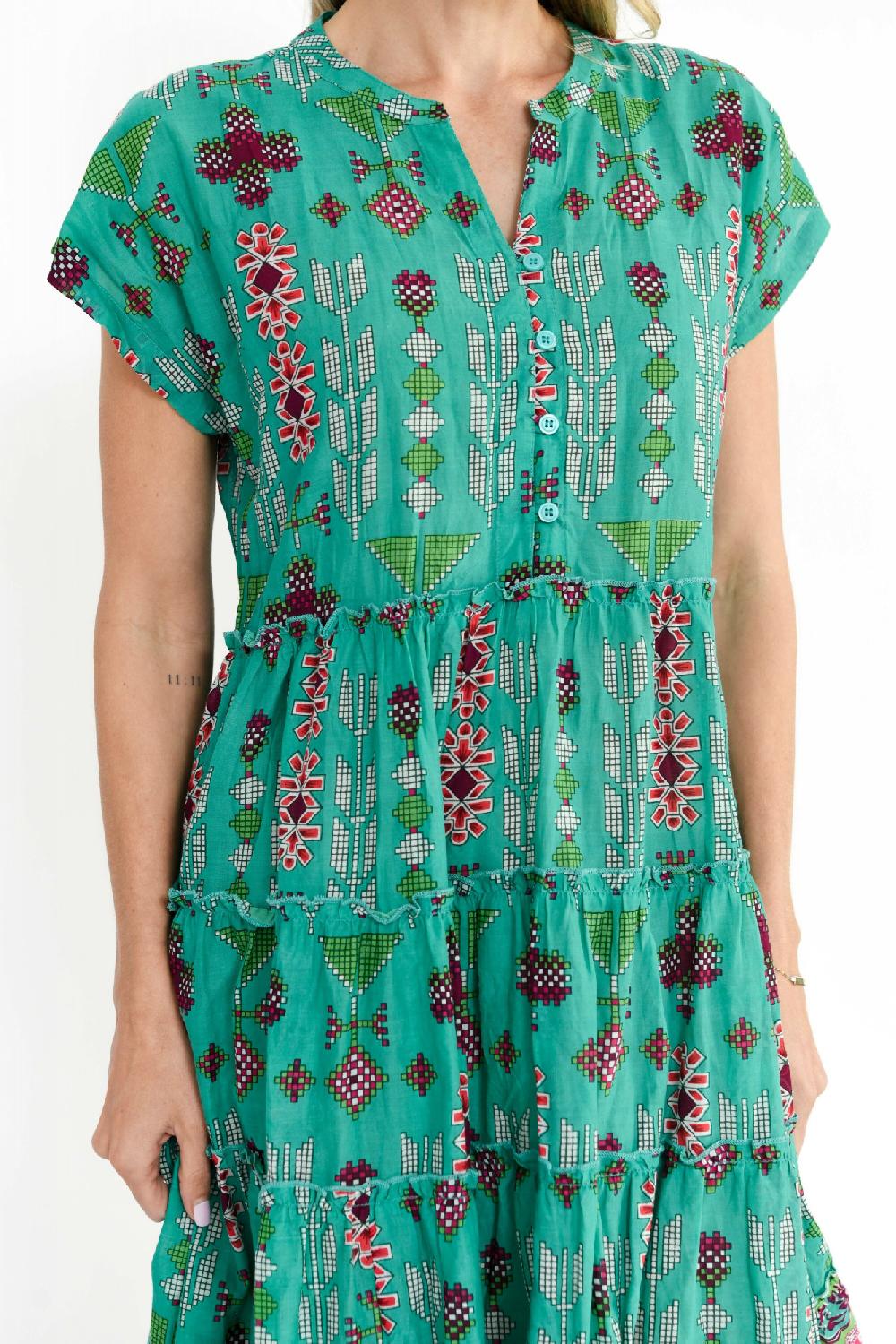 Oriëntique Leela V Neck Mini Dress