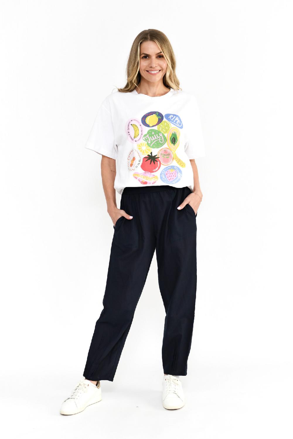 Oriëntique Ruby Crew Neck Printed Tshirt