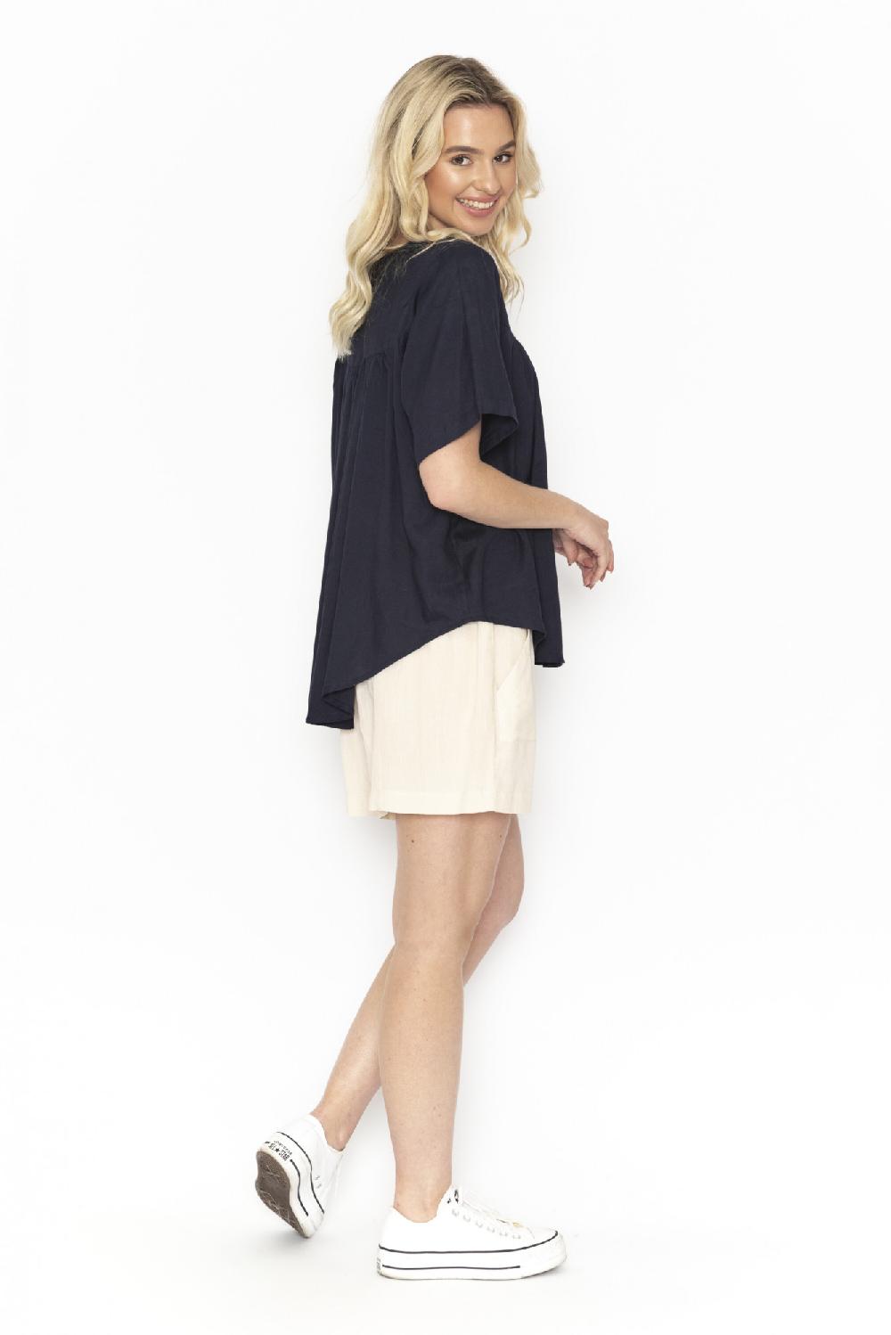 Oriëntique Stephanie Linen Top