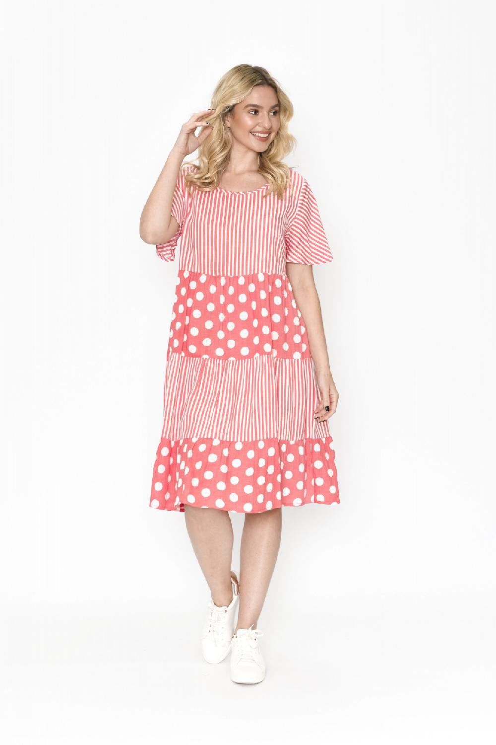 Oriëntique Sydney Dress Round Neck Layers