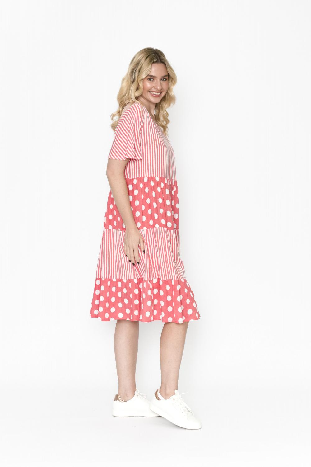 Oriëntique Sydney Dress Round Neck Layers