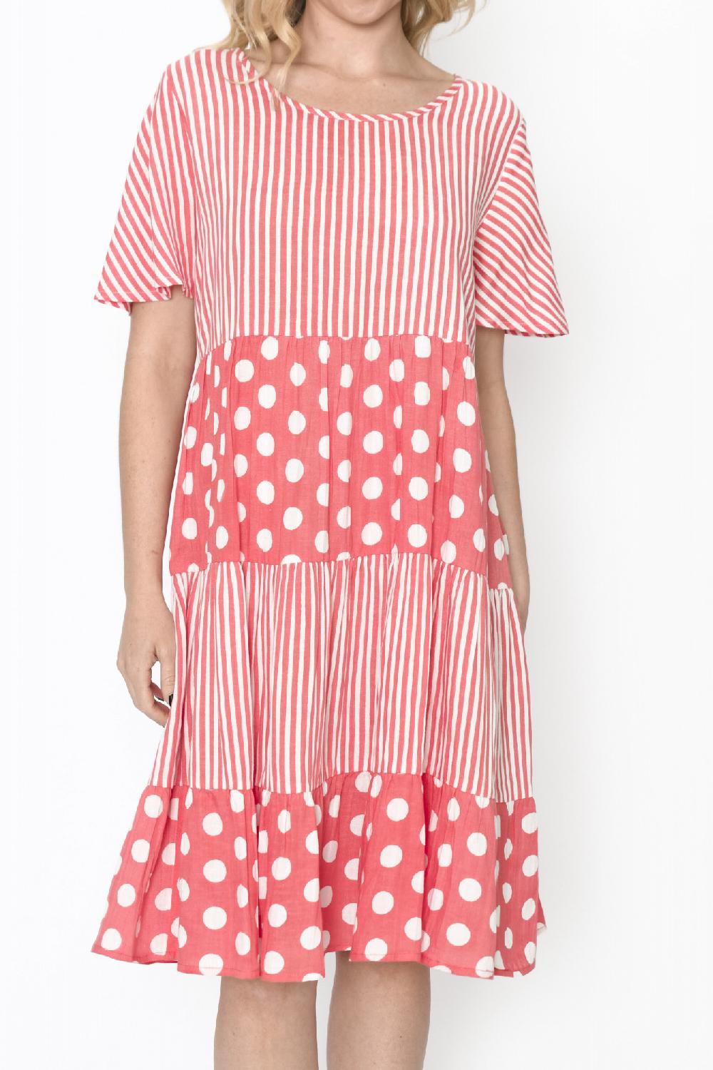 Oriëntique Sydney Dress Round Neck Layers