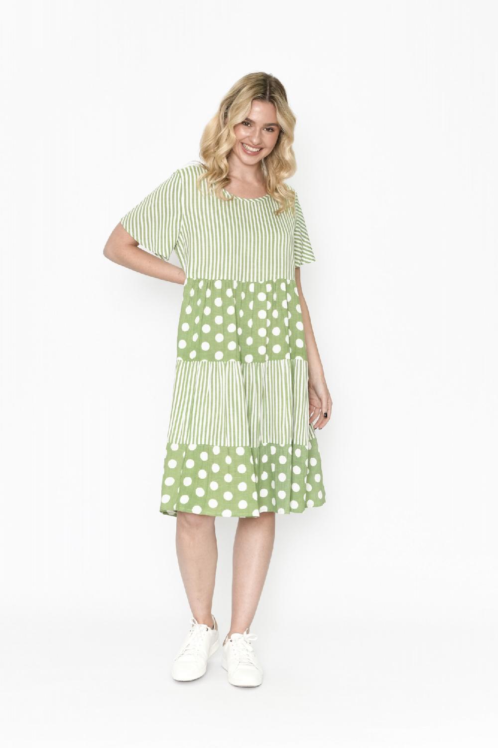 Oriëntique Sydney Dress Round Neck Layers