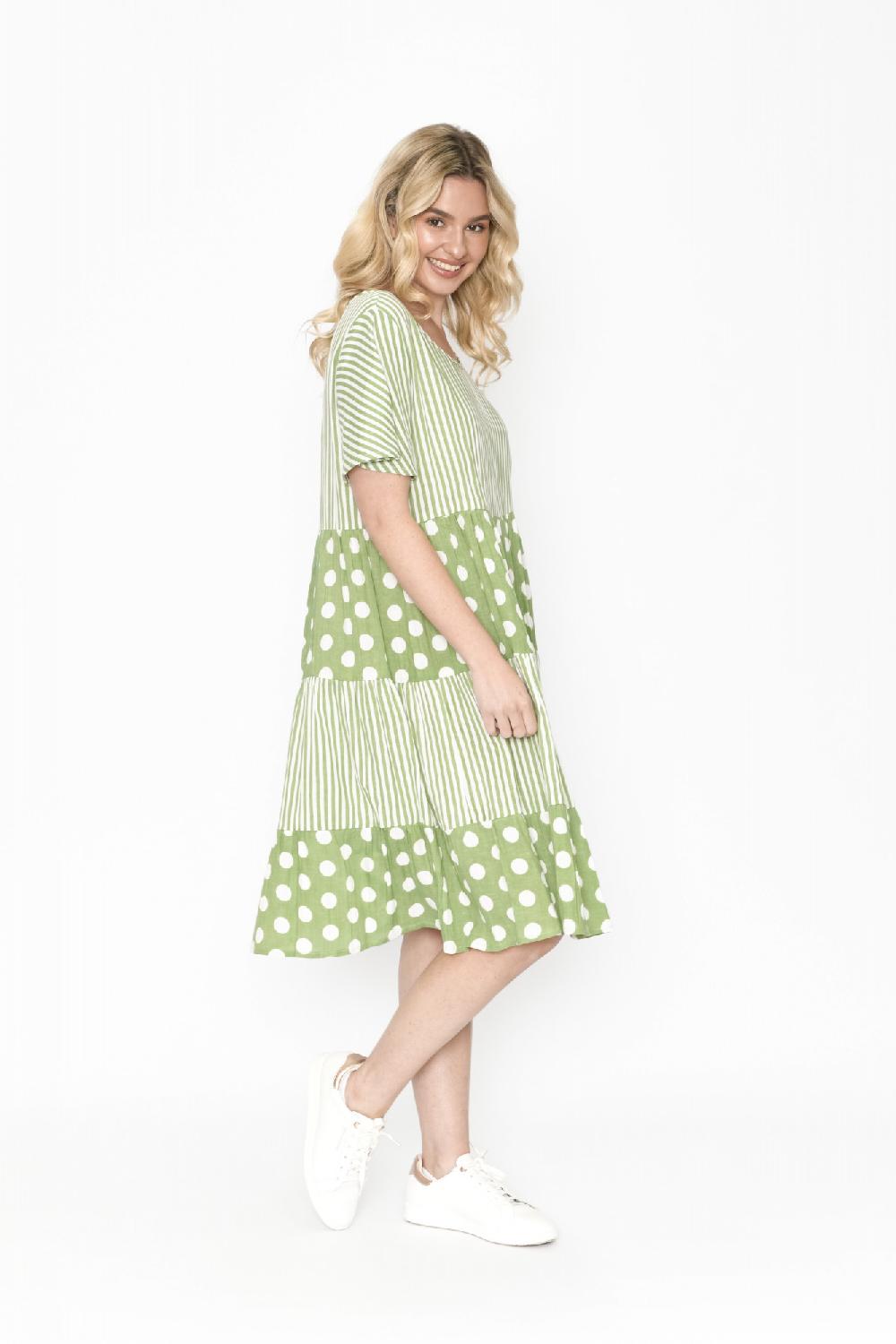 Oriëntique Sydney Dress Round Neck Layers