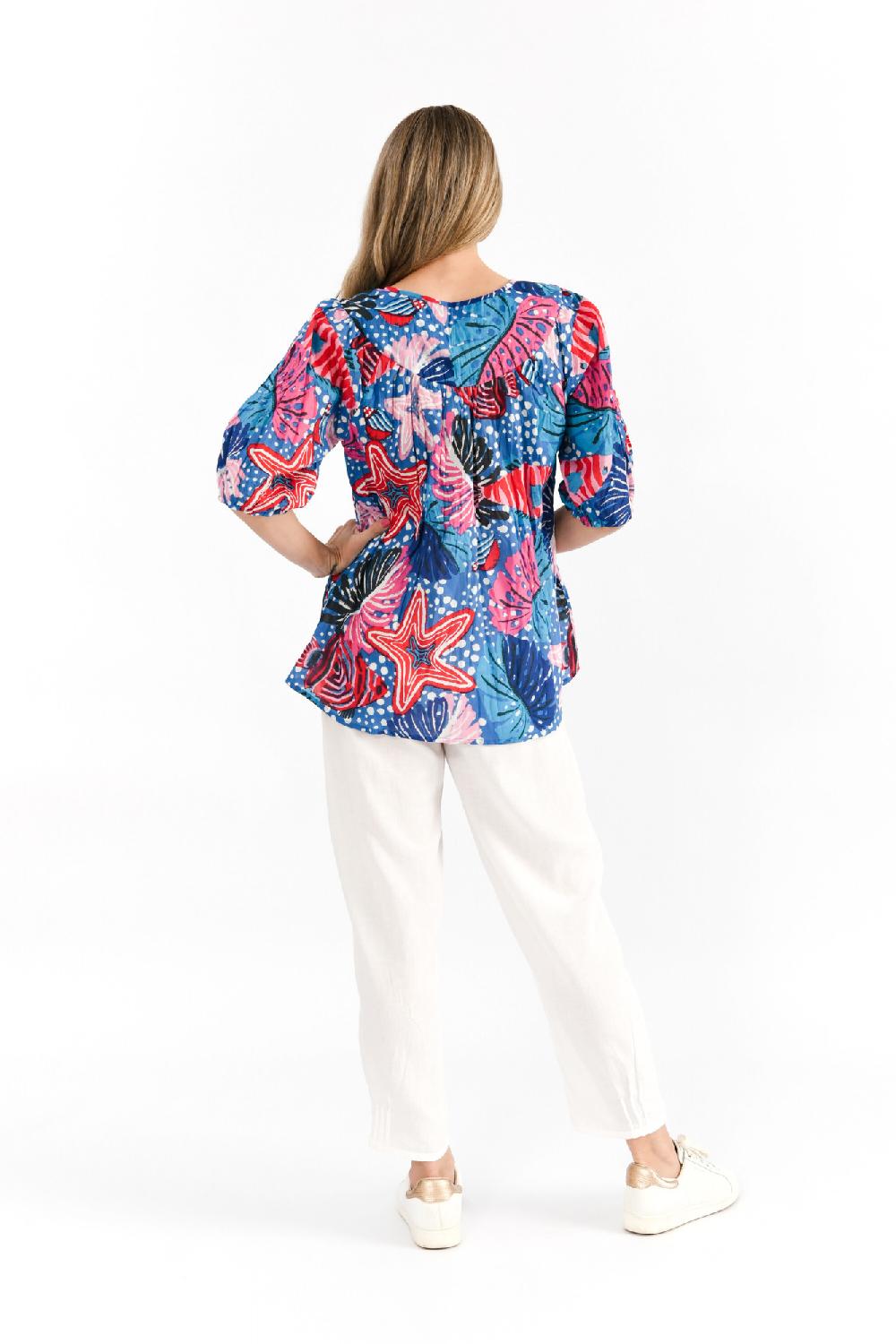 Oriëntique Tessa V-Neck Tassel Top