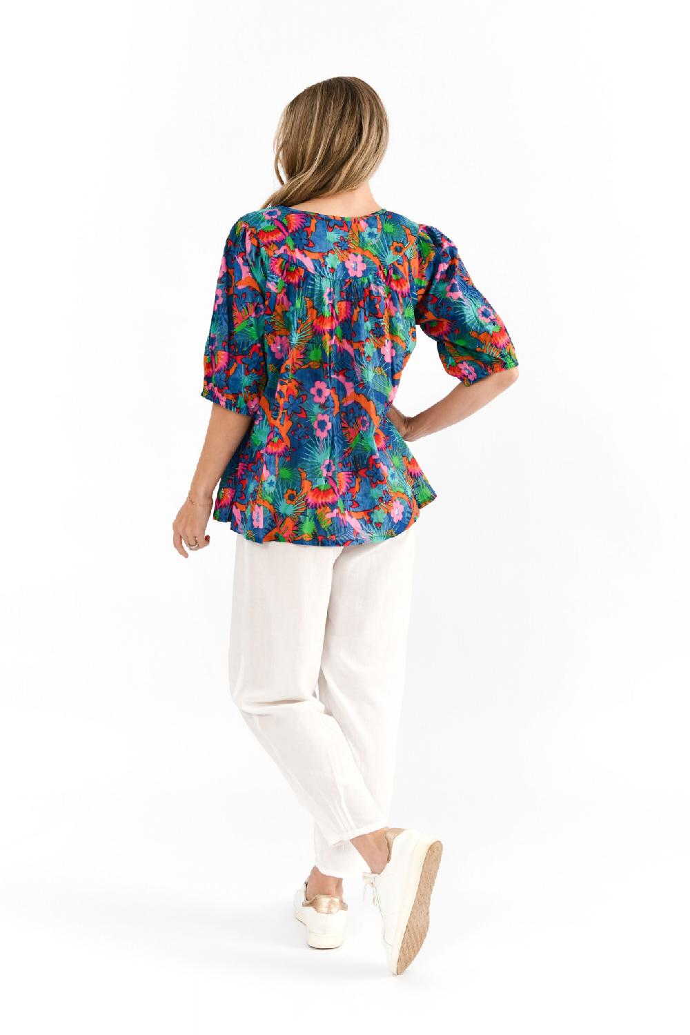 Oriëntique Tessa V-Neck Tassel Top