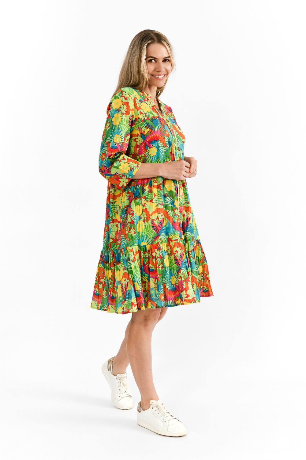 Oriëntique Vivian V Neck Shirt Dress