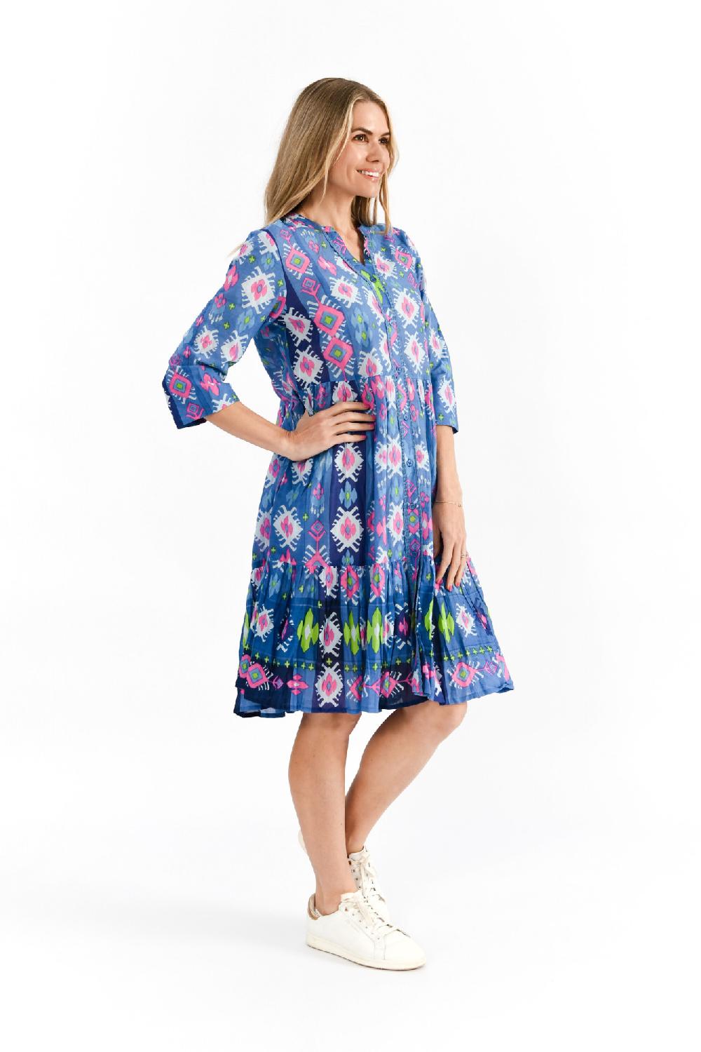 Oriëntique Vivian V Neck Shirt Dress