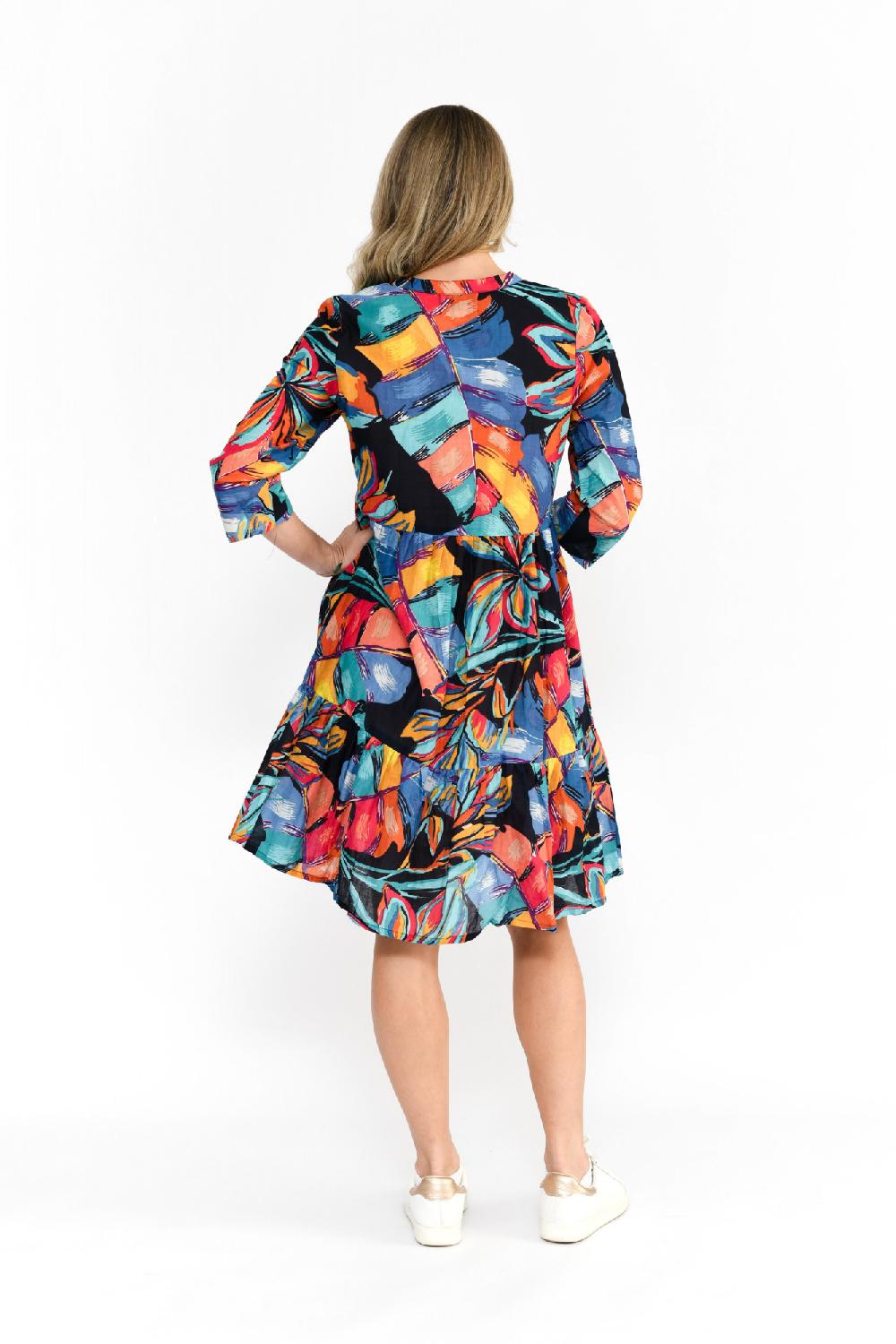 Oriëntique Vivian V Neck Shirt Dress