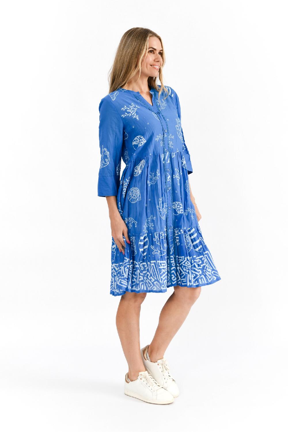 Oriëntique Vivian V Neck Shirt Dress