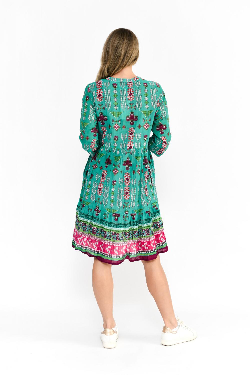 Oriëntique Vivian V Neck Shirt Dress