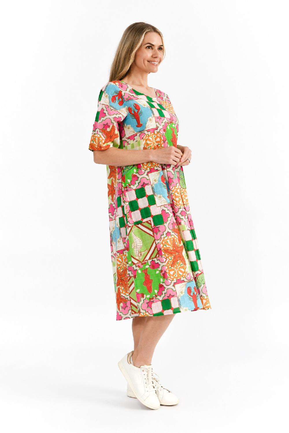 Oriëntique Yvonne Dress Round Neck